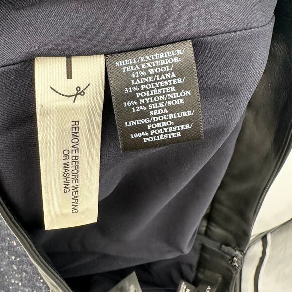 ANN TAYLOR NWT Navy Tweed Wool Blend Pencil Skirt // 10 Petite - Picture 7 of 7